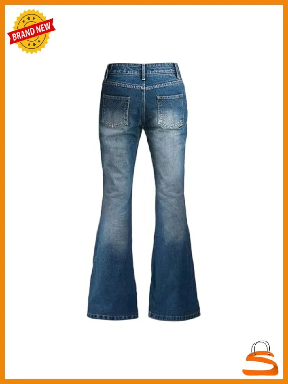 Men's Bell Bottom Flare Jeans 60s 70s Stretch Cotton Denim Pants